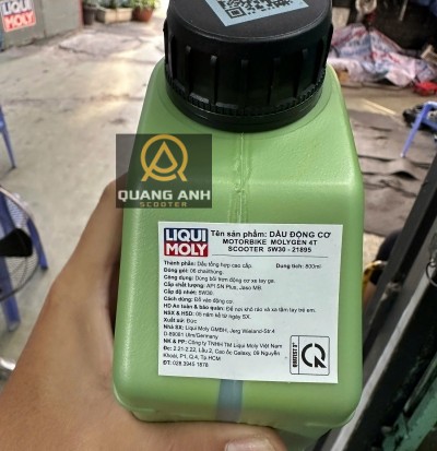 NHỚT XE MÁY (MOTORBIKE 4T 5W30 MOLYGEN SCOOTER LIUQI MOLY 800ML)