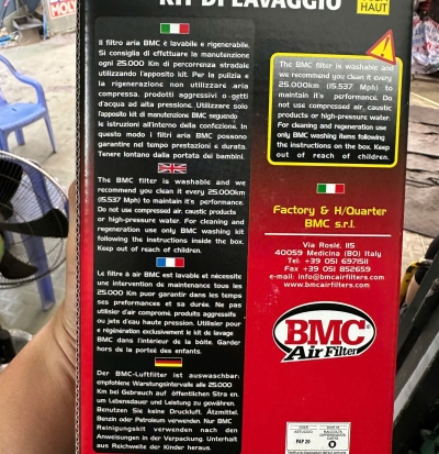 Bộ vệ sinh lọc gió BMC (chính hãng)
